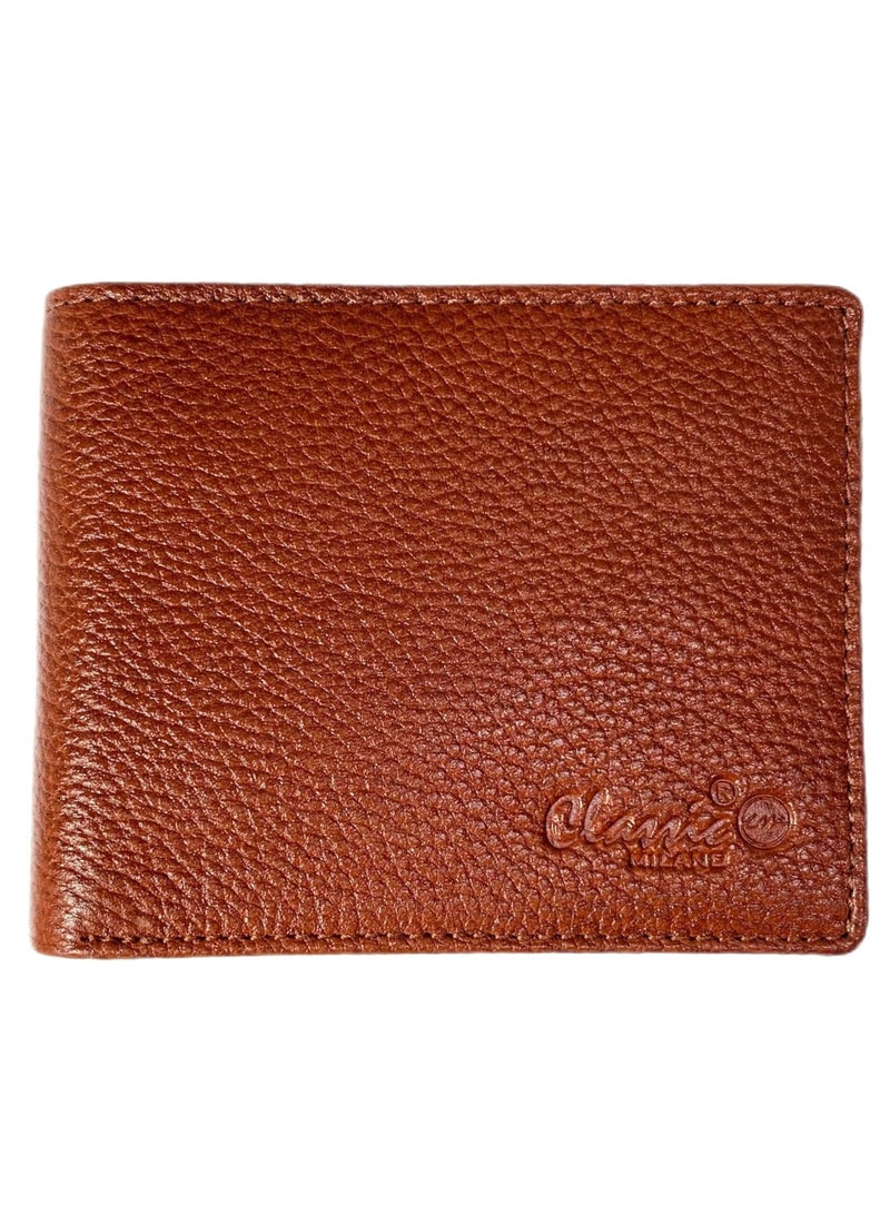 Classic Milano Genuine Leather Wallet Cow NDM G-76 (Tan) by Milano Leather