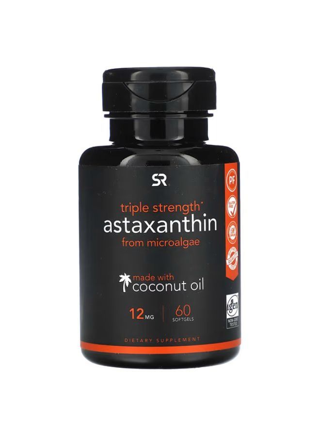 Sports Research Astaxanthin Triple Strength 12 mg 60 Softgels
