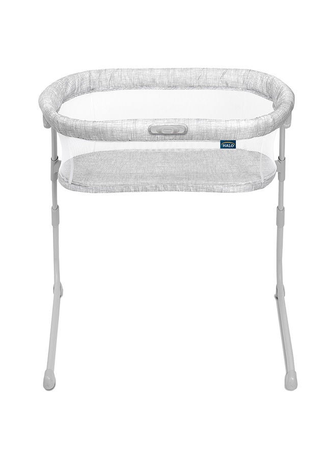 Baby Flex Bassinest, Adjustable Travel Bassinet, Easy Folding, Lightweight With Mattress And Carrying Bag, Heather Weave