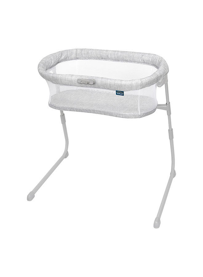 Baby Flex Bassinest, Adjustable Travel Bassinet, Easy Folding, Lightweight With Mattress And Carrying Bag, Heather Weave