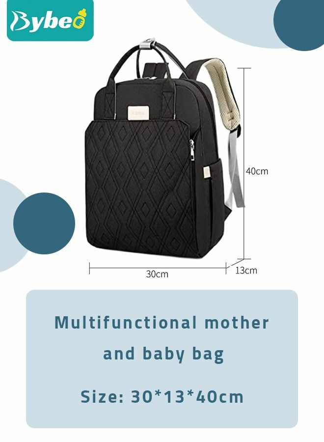 Fashionable Baby Diaper Backpack with Changing Station Waterproof Large Capacity Multifunction Maternity Mummy Bags