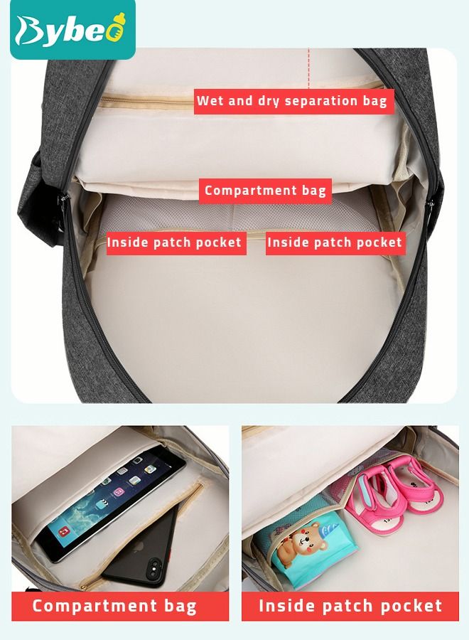 Fashionable Baby Diaper Backpack with Changing Station Waterproof Large Capacity Multifunction Maternity Mummy Bags