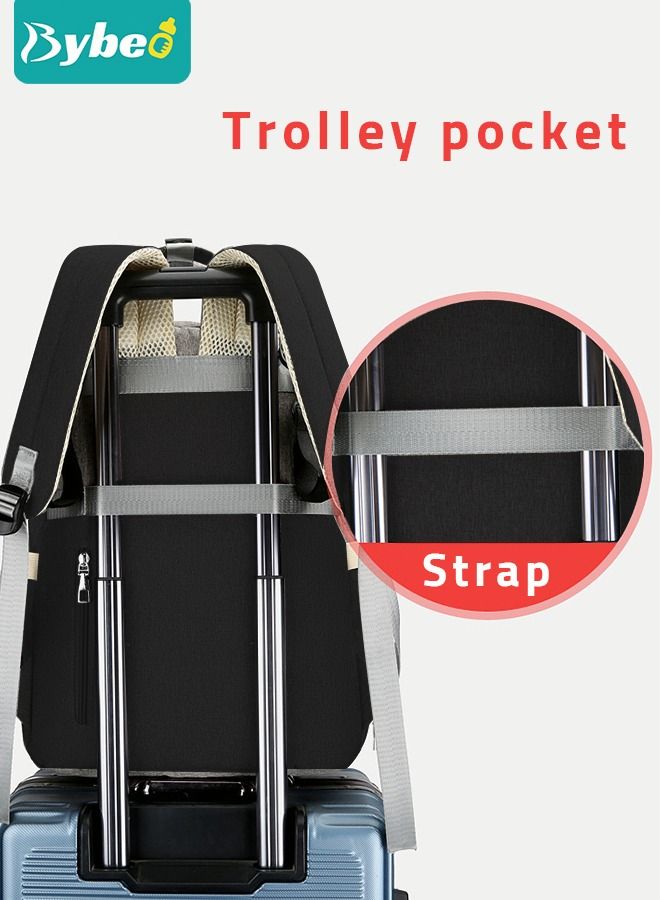 Fashionable Baby Diaper Backpack with Changing Station Waterproof Large Capacity Multifunction Maternity Mummy Bags