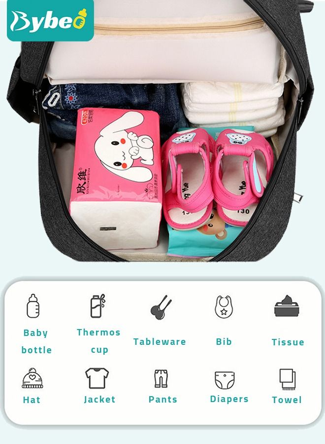 Fashionable Baby Diaper Backpack with Changing Station Waterproof Large Capacity Multifunction Maternity Mummy Bags