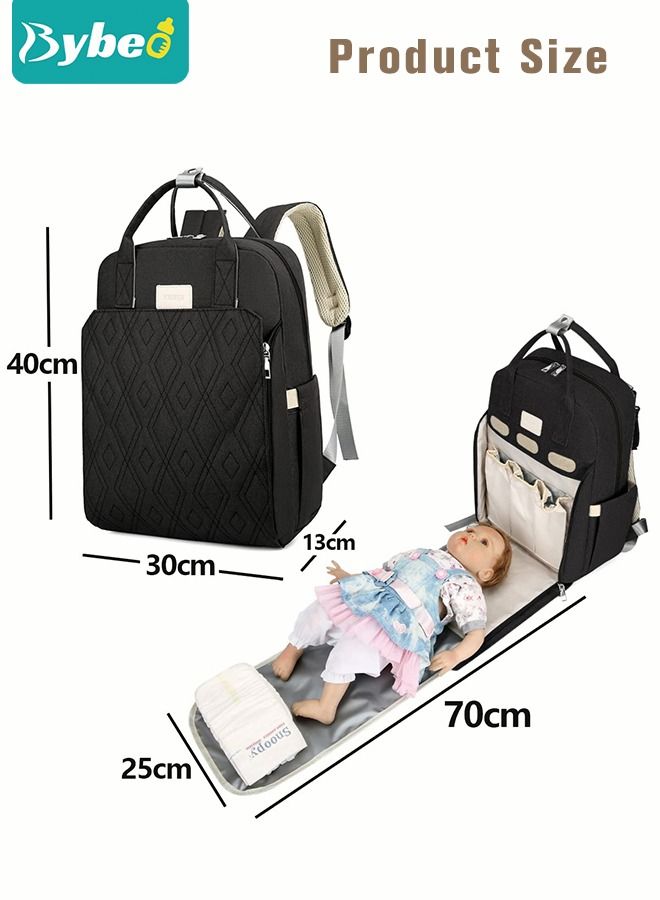 Fashionable Baby Diaper Backpack with Changing Station Waterproof Large Capacity Multifunction Maternity Mummy Bags