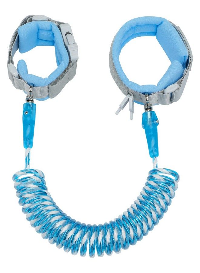 Kids Leash For Toddler Dr.Meter Reflective Anti Lost Wrist Link With Key & Lock 8.2Ft Safety Wristband Child Walking Harness For Supermarket Mall Airport Amusement Park Zoo Travel Blue