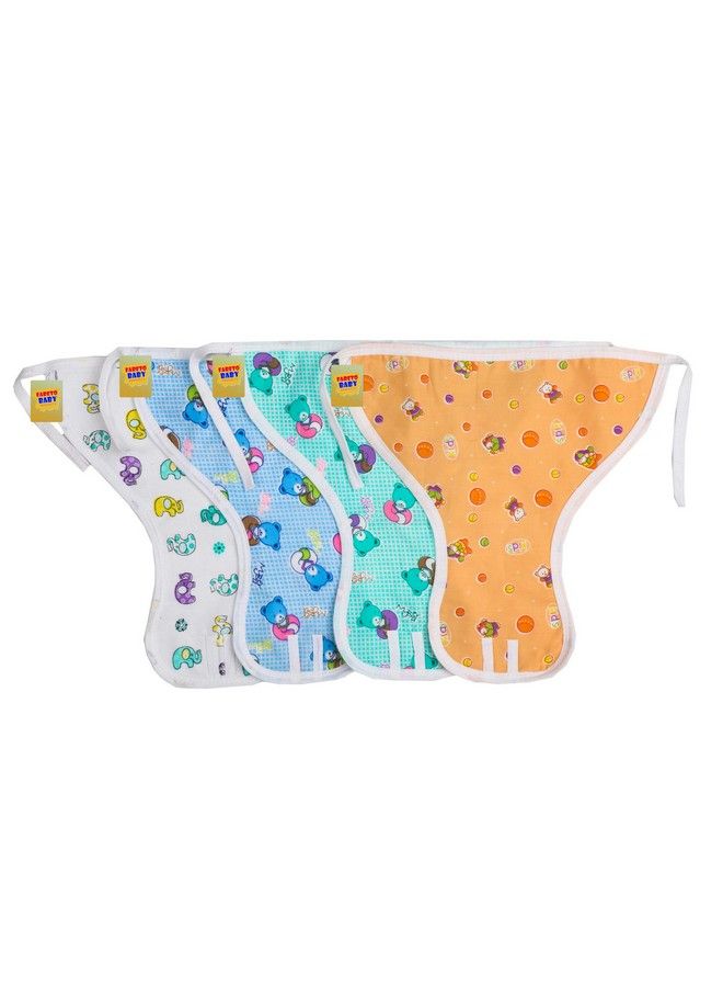 New Born Baby Double Layer 12 Cotton Nappies Tying Langots Cloths Nappies(Assorted)(Double Layer Cotton) (36 Months)