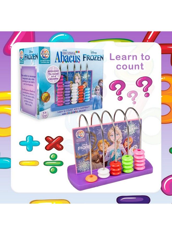 Educational Abacus Junior Frozen For Counting Addition Subtraction ; Math'S Learning Early Educational Kit Toy For Kids 3+ Years