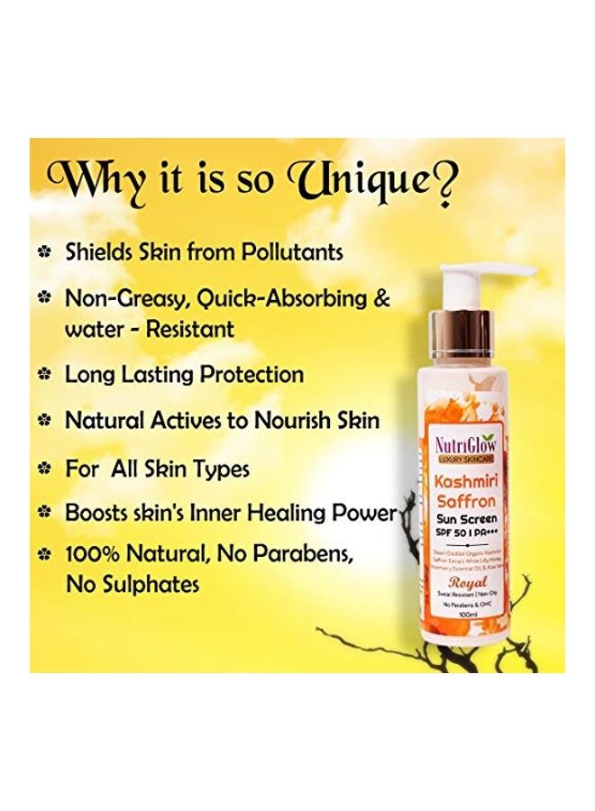 Pack Of 2 Kashmiri Saffron Moisturizer And Sun Screen Clear 100ml