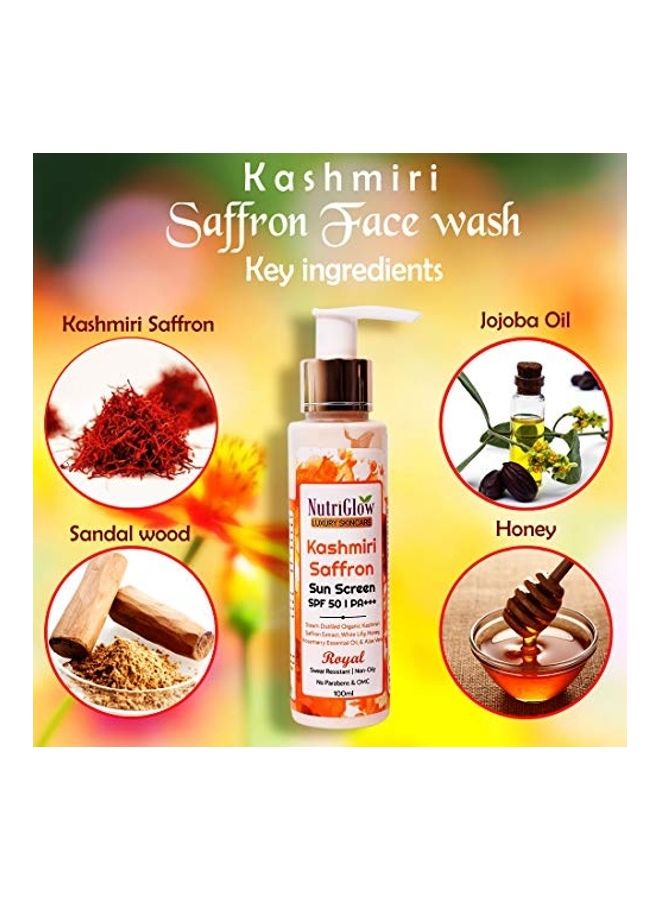 Pack Of 2 Kashmiri Saffron Moisturizer And Sun Screen Clear 100ml