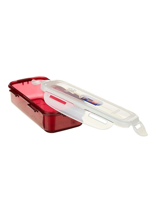 4-Piece Lunch Box With Bag Set Red/Clear/White 2x350ml