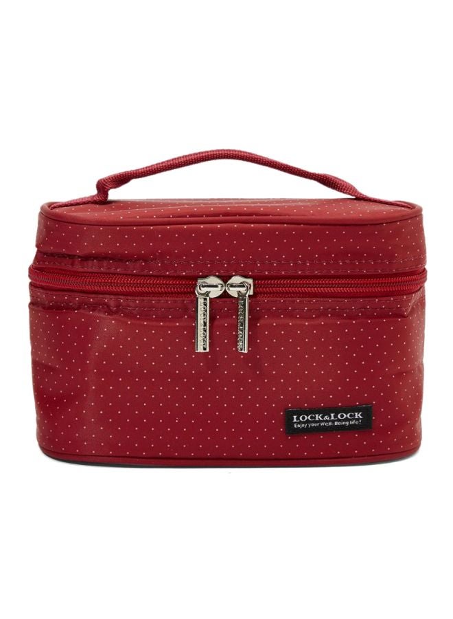 5-Piece Airtight Lunch Box Set Red/Clear