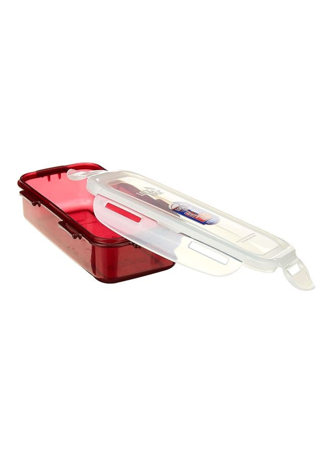 5-Piece Airtight Lunch Box Set Red/Clear