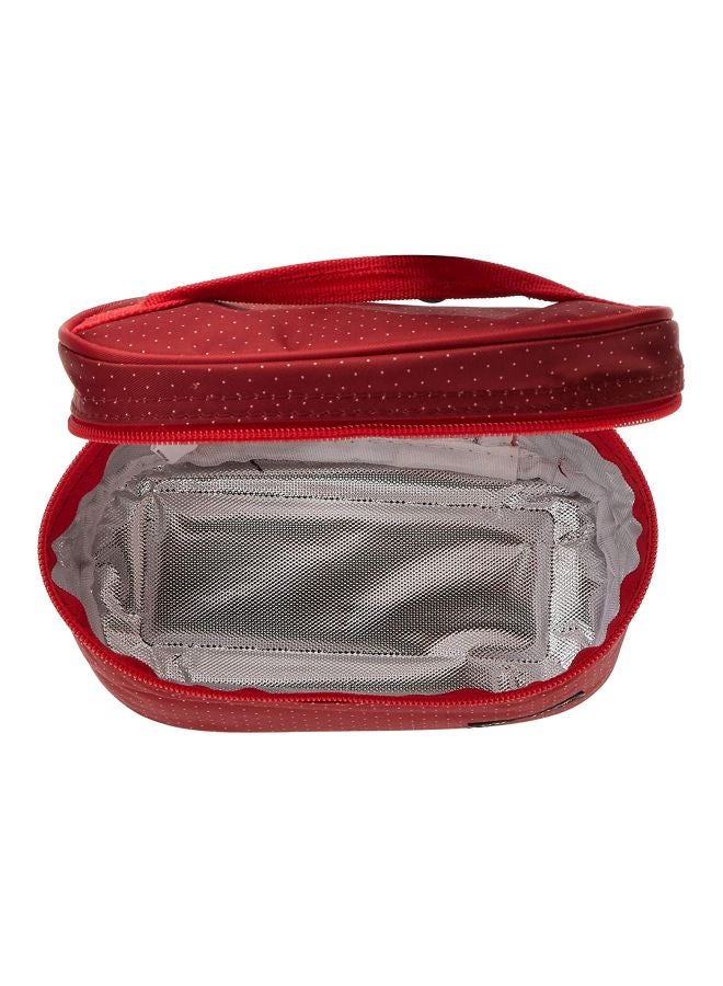 5-Piece Airtight Lunch Box Set Red/Clear