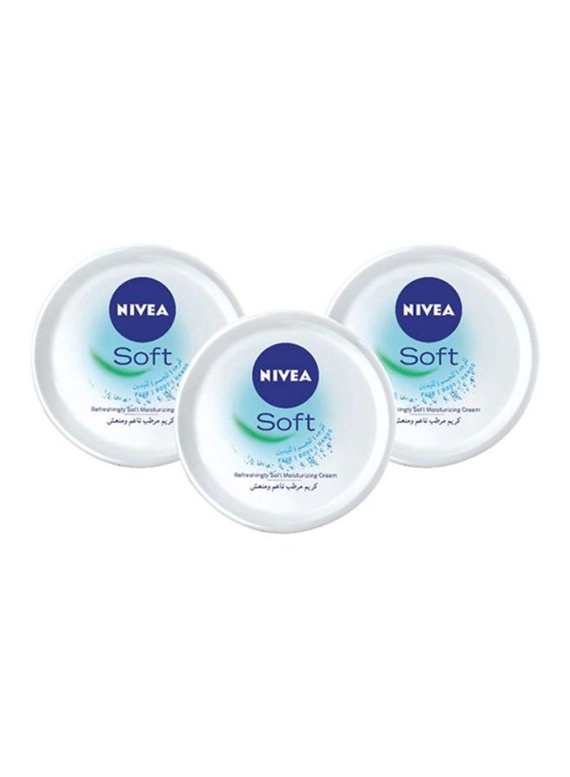 Pack Of 3 Soft Refreshingly Moisturizing Creme 300ml