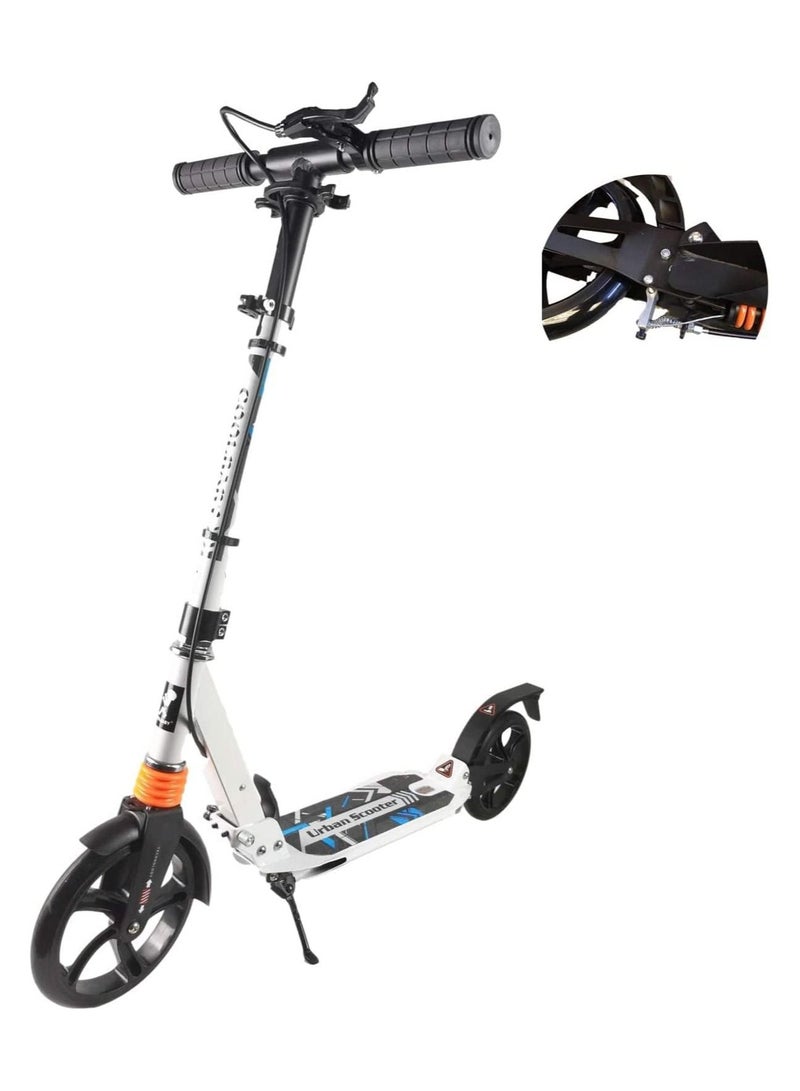 City Scooter with Dual Suspension Height Adjustable Folding Scooter with Big Wheels