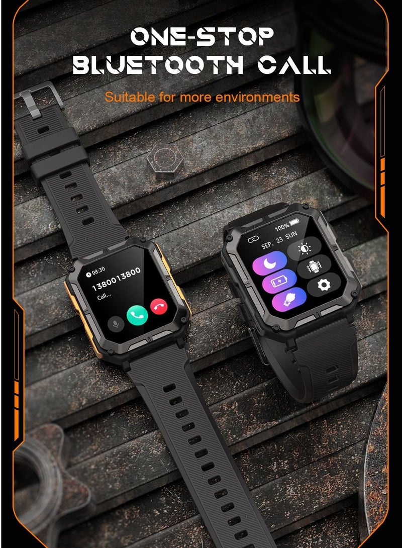 Smart Watch for Men Military Sports Smartwatch with Bluetooth Call IP68 1.83 inch Fitness Tracker