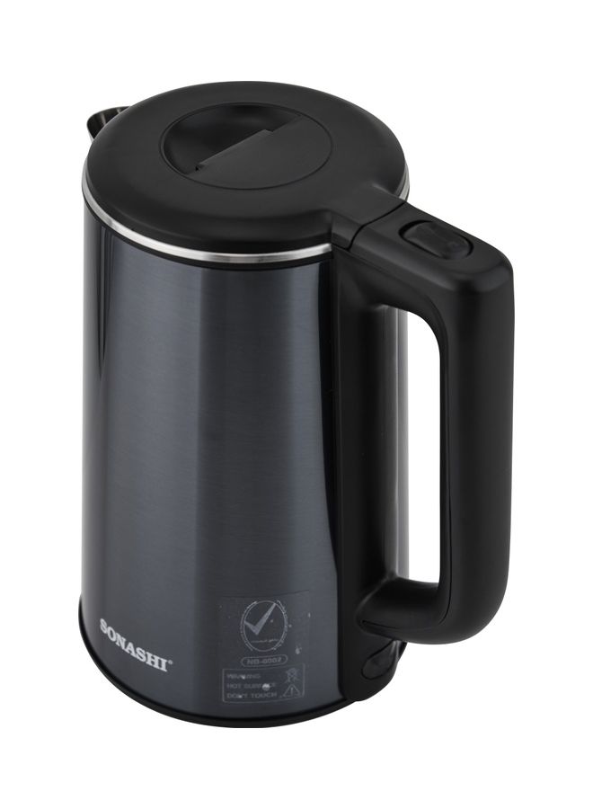 1.8L Cordless Kettle - 304 Stainless Steel Kettle with 3 Layer Cool Touch Body | 360-degree Swivel Base with Auto Shutdown and Power On/Off Indicator Light Feature 1.8 L SKT-1810 Black