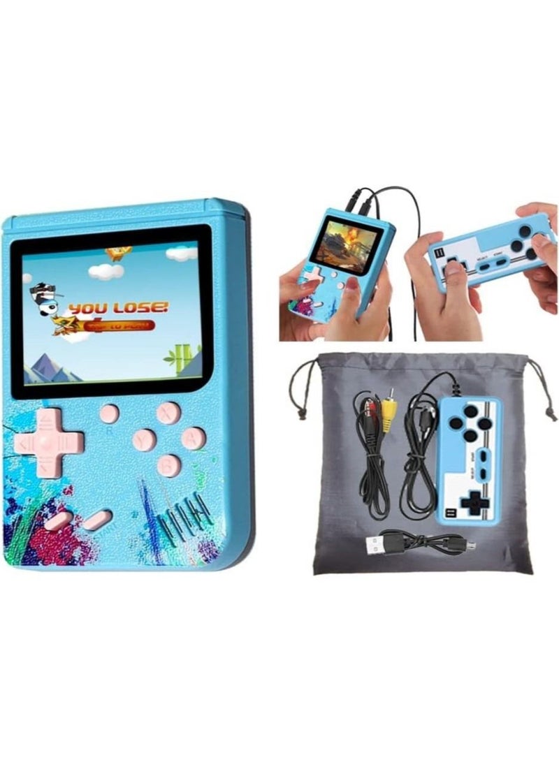 Handheld Gameboy Game Player for Kids and Adults, Retro Game Console with 500 in 1 Built-in Video Games, Portable Game Machine Gift for Family and Friends, Supports 2 Players and TV Connectivity.