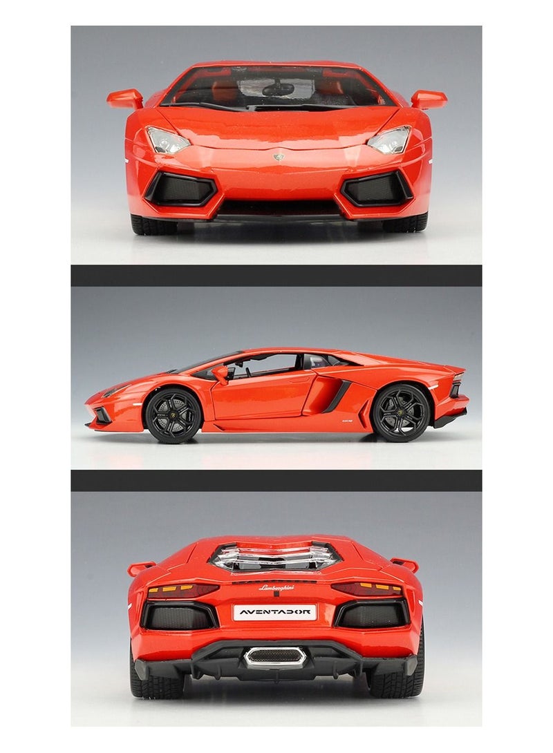 1:18 Scale Model Car Classic Scale Lamborghini Vehicles Model, Metal Alloy Pull Back Diecast Toy car Collectable Model Car with Sound and Light for Kids Boy Girl Gift
