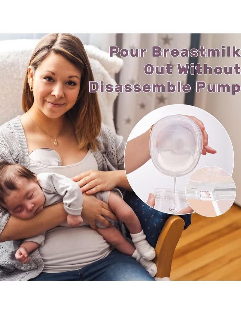 Wearable Breast Pump, Hands-Free Breast Pump with 4 Modes & 9 Levels, Double Electric Breast Pump with Display, Portable Breast Pump