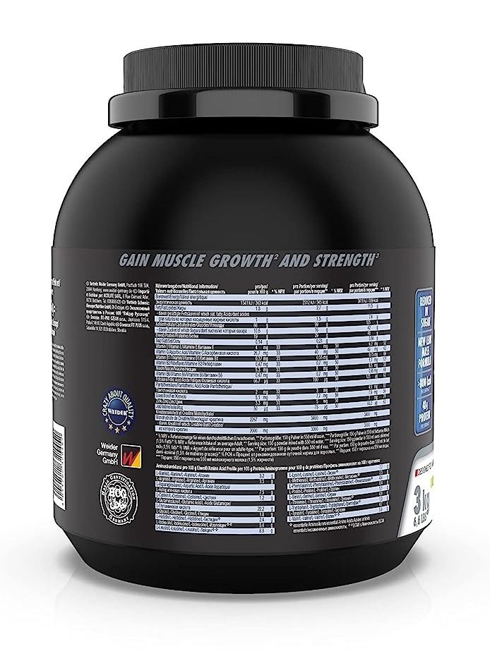 Mega Mass 4000 3 Kg Weight Gainer with Protein, Creatine, Carbohydrate, Low Sugar, Vitamins and Minerals, Chocolate Flavour