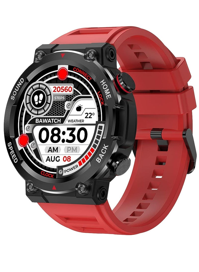 Men's Military Smart Watch,1.39 inch HD Screen Smartwatch with Bluetooth Call Heart Rate Sleep Monitor Outdoor Sports Watch for iOS Android