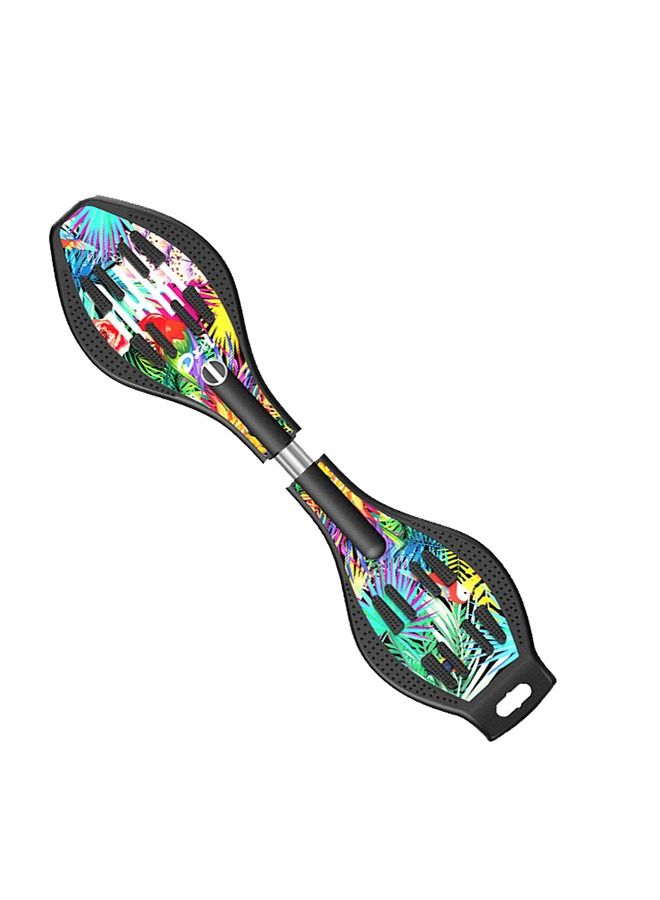 Skateboard Waveboard Caster Board Standard Complete Skateboards Unisex Lightweight Board Cool Skate Board for Beginner/Kids/Teens/Adult