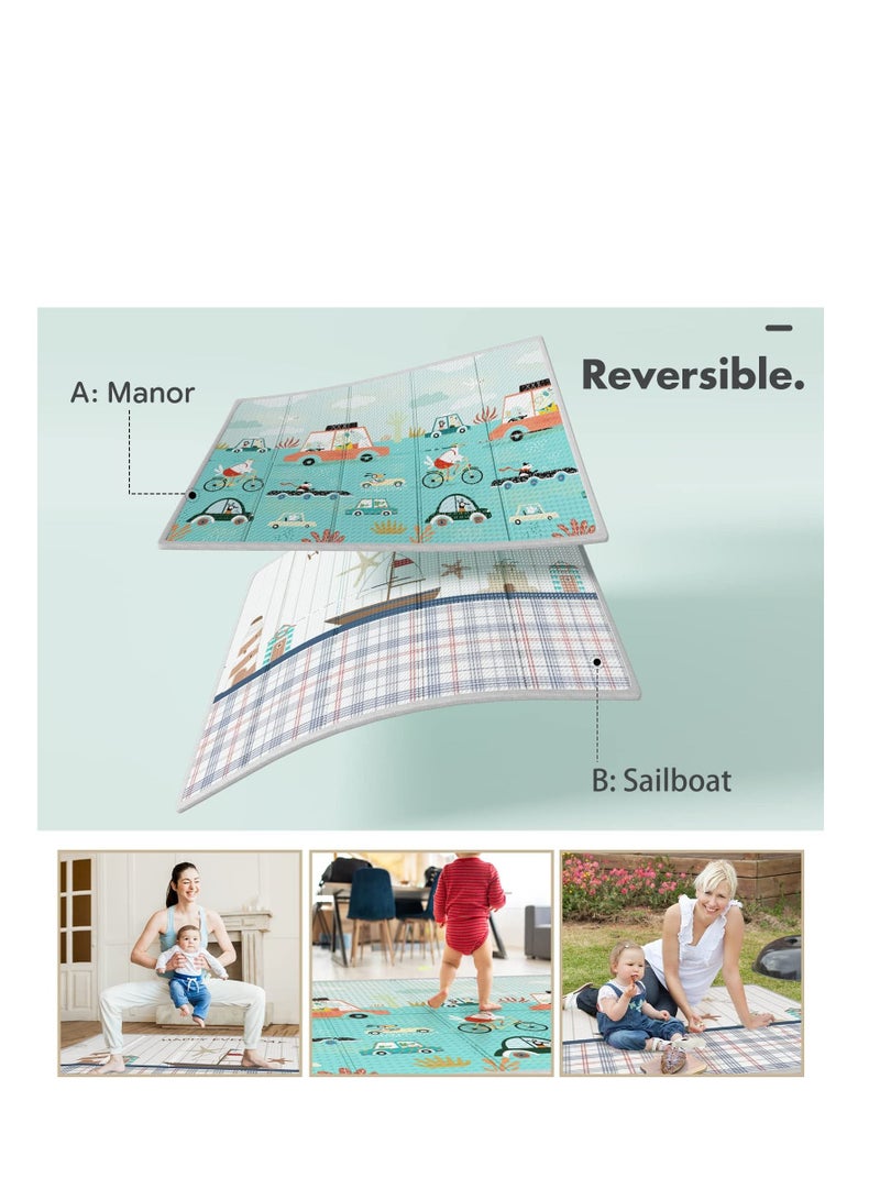 Baby Pen Baby Playpen Playpen with Pads Suitable for babies and toddlers Extra Large Baby Playpen with Pads Baby's Play Yard Grey 1.5*1.8m