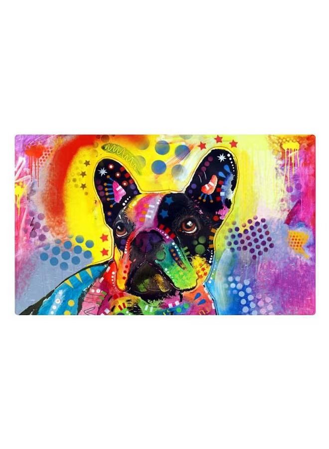 French Bulldog 2 Printed Placement Mat Multicolour 12 x 20inch