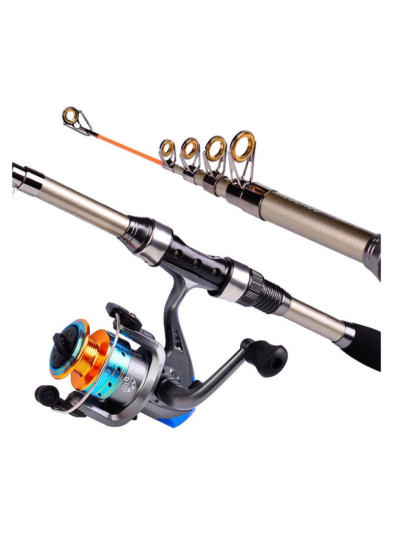 Rock Fishing Sea Rod Set Long Range Throwing Rod Fishing Reel Fishing Rod Bag Combination Carbon Fiber Sea Fishing Rod Sea Rod Fishing Set Bag 1.8m Pole