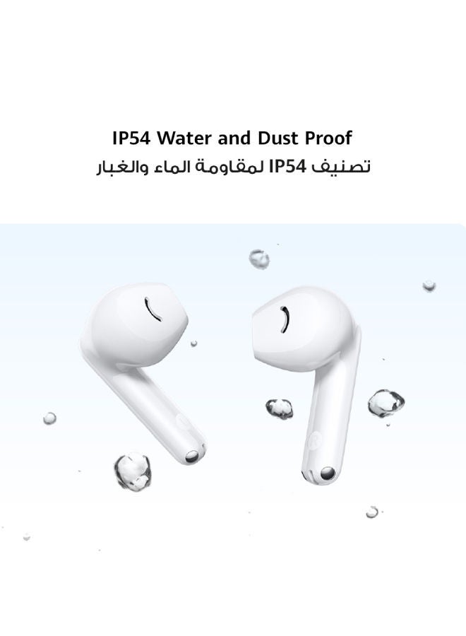FreeBuds SE 2 In-ear Earphones, Wireless Bluetooth 5.3, 40-Hour Battery Life, 3 Hours of Music Playback on a 10-Minute Charge, Compact and Comfortable, IP54 Dust and Splash-Resistance Ceramic White