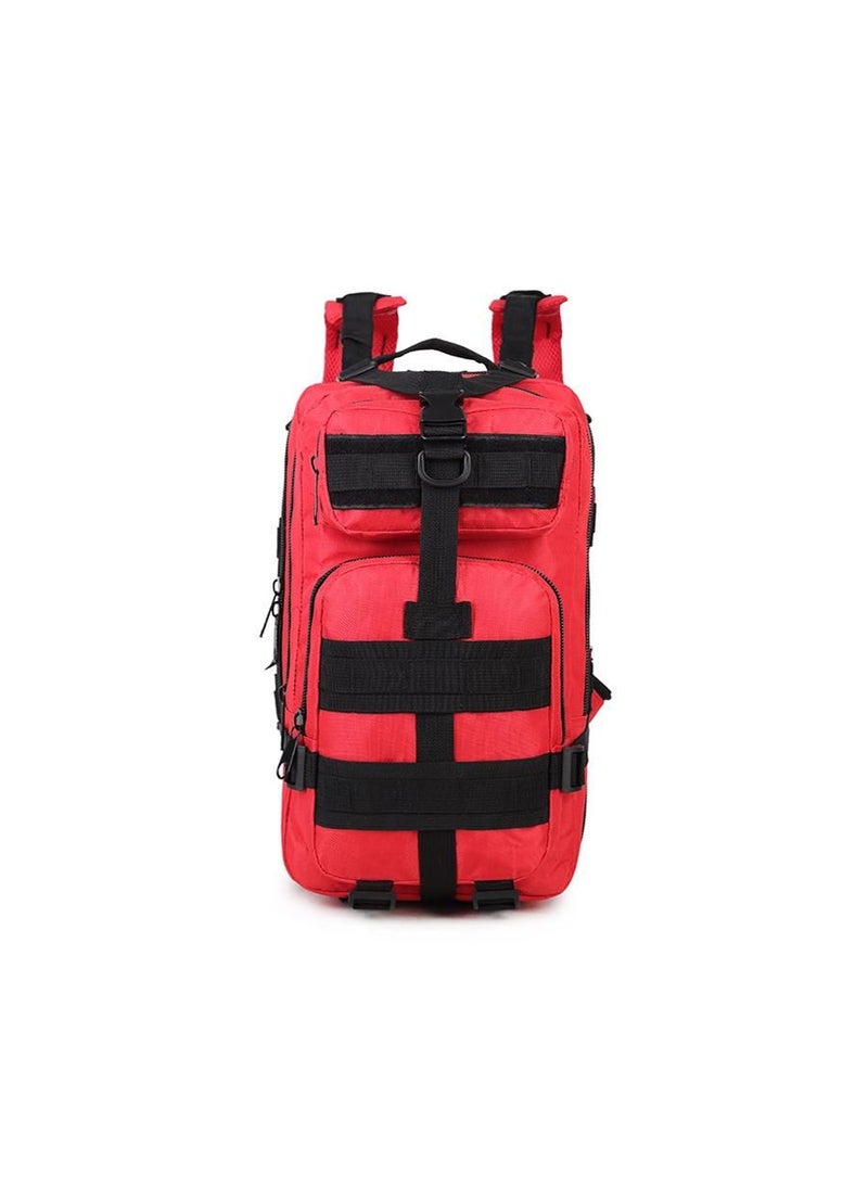 Large Capacity Outdoor Backpack Waterproof Wear-Resistant Hiking Camping Trekking Travelling Sport Bag Durable Travel Hiking Backpack Red
