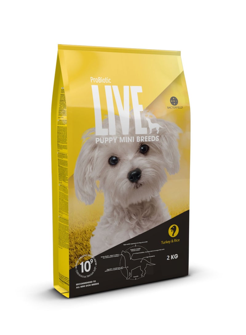 Dog Dry Food Puppy mini breeds Turkey and Rice