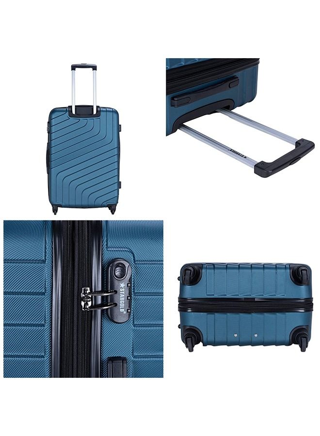 4 Pack Of Hardside Spinner Number Locked Luggage Trolley