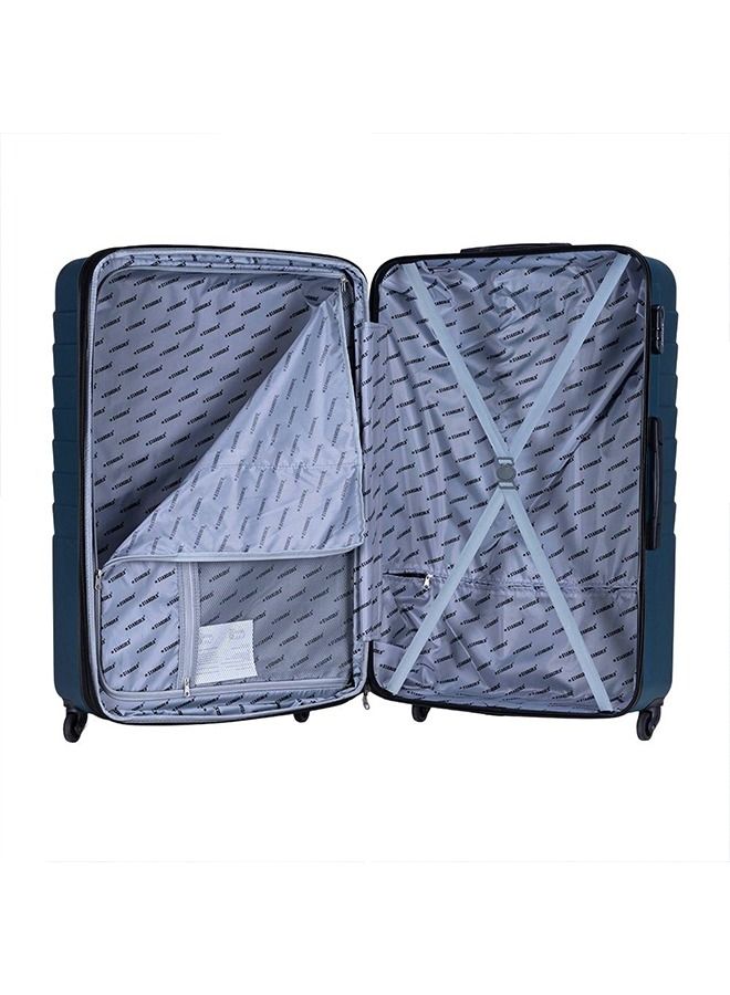 4 Pack Of Hardside Spinner Number Locked Luggage Trolley