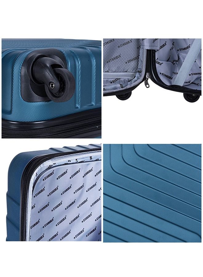 4 Pack Of Hardside Spinner Number Locked Luggage Trolley