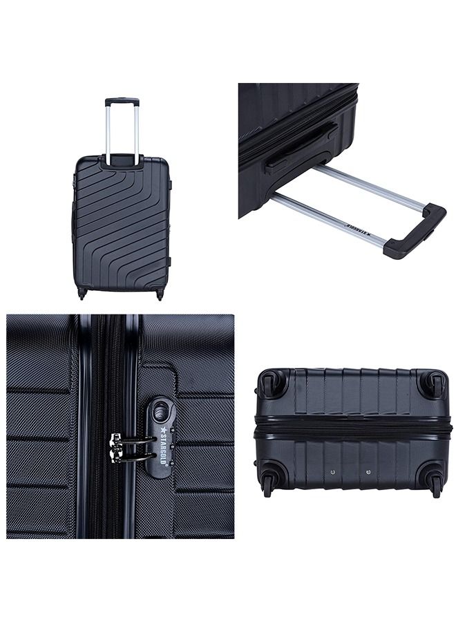 4 Pack Of Hardside Spinner Number Locked Luggage Trolley