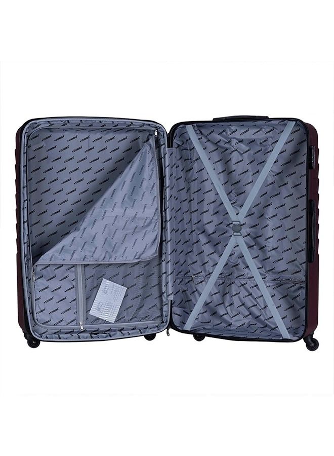 4 Pack Of Hardside Spinner Number Locked Luggage Trolley