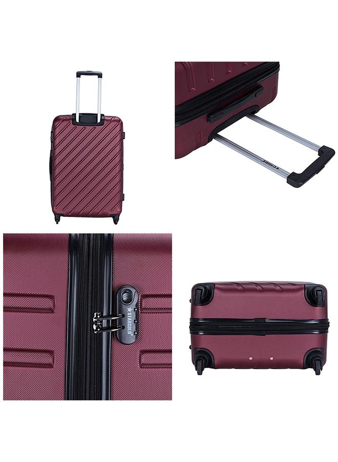 4 Pack Of Hardside Spinner Number Locked Luggage Trolley