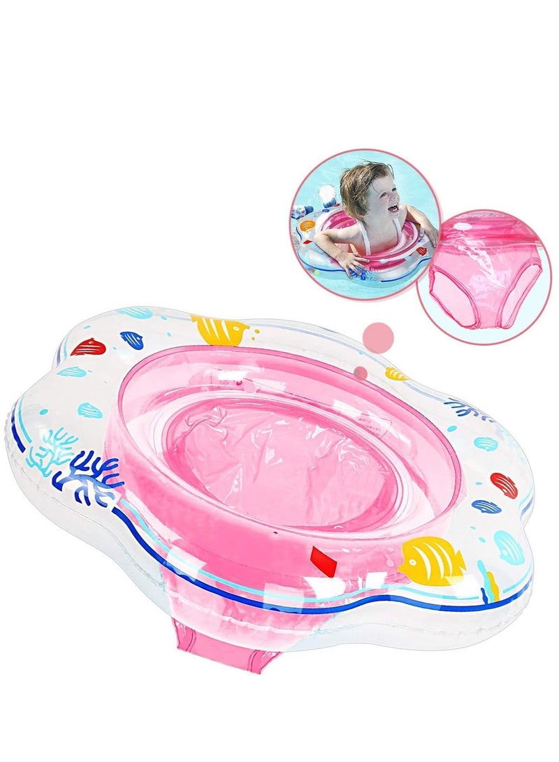 Baby Swimming Ring Float Inflatable Baby Swim Ring with Seat with Soft PVC for Infant Toddler 12-48 Months Leak-Proof Swimming Pool Ring for Kids Paddling Pool