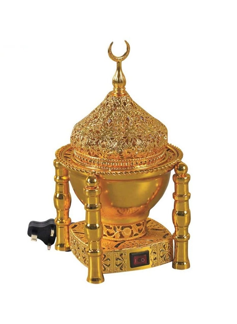 Luxurious Design Oud Incense Burner Mabkhara Electric Gold – WF-A032