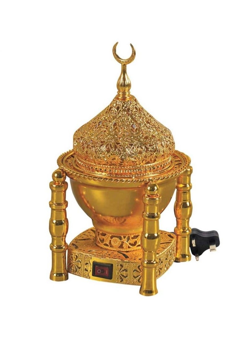 Luxurious Design Oud Incense Burner Mabkhara Electric Gold – WF-A032