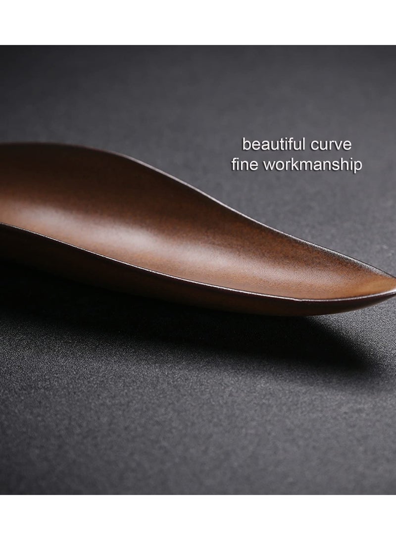 Incense Stick Holder with 3 Holes, 9 Inch Length Ceramic Incense Ash Cather for Counters, Meditation Room, Yoga, Home, Office, Brown