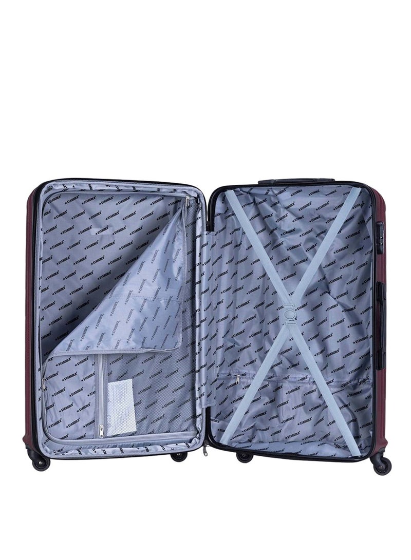 4 Pack Of Hardside Spinner Number Locked Luggage Trolley