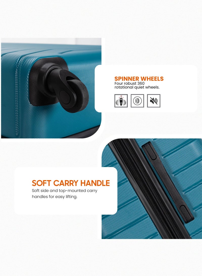 Suitcase Set of 4 PCS ABS Hardside Travel Luggage Bag