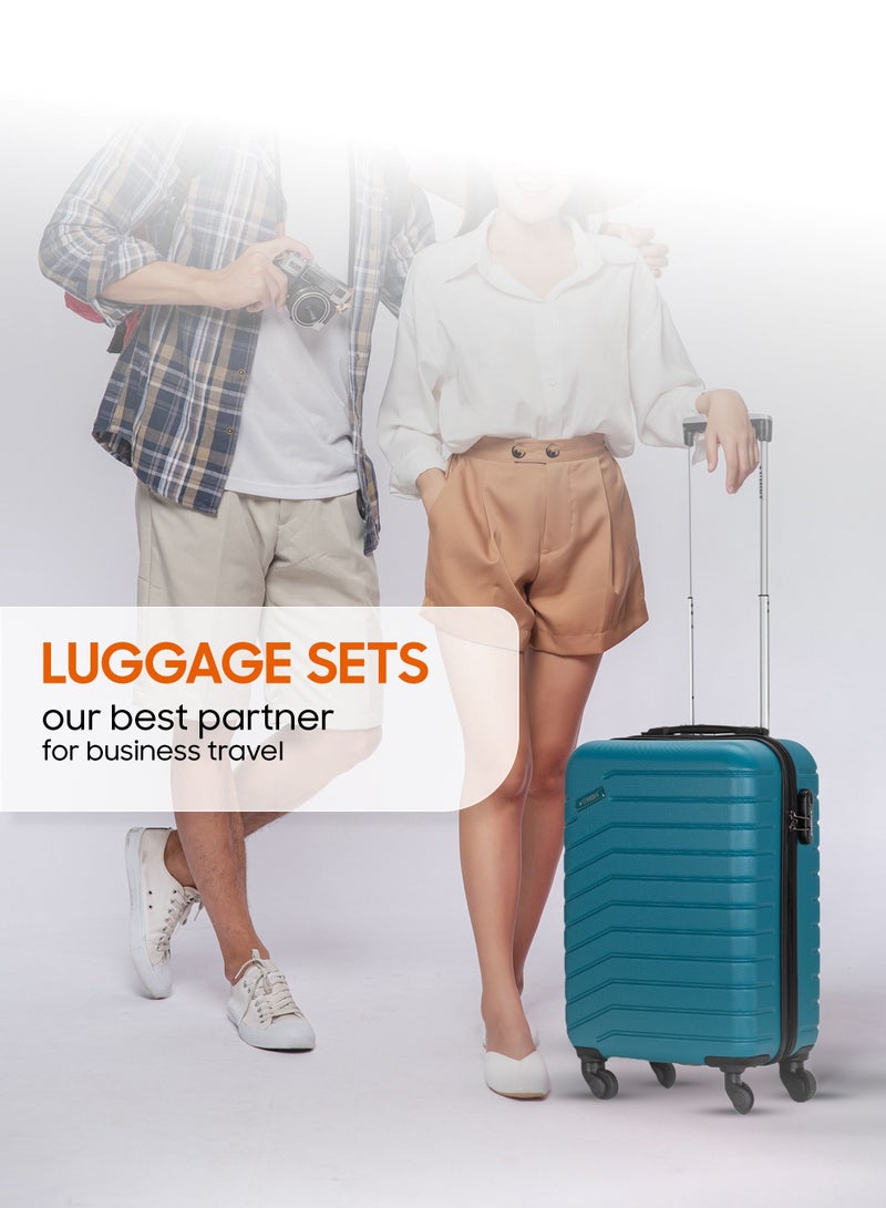 Suitcase Set of 4 PCS ABS Hardside Travel Luggage Bag