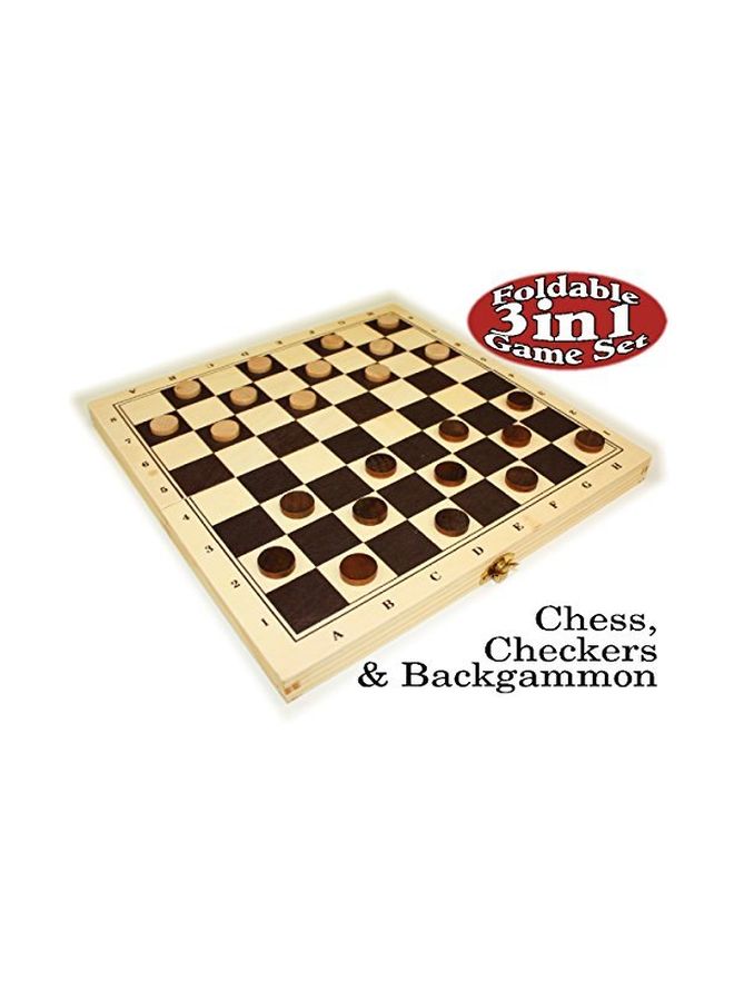 3-In-1 Chess, Checkers And Backgammon Game FBA_1544