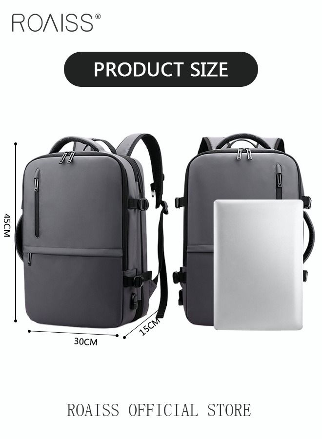 Large Travel Backpack Carry On Backpack Expandable Airline Airplane Approved Weekender Backpack Hiking Backpack Laptop Backpack with USB Charging Port Waterproof Backpack