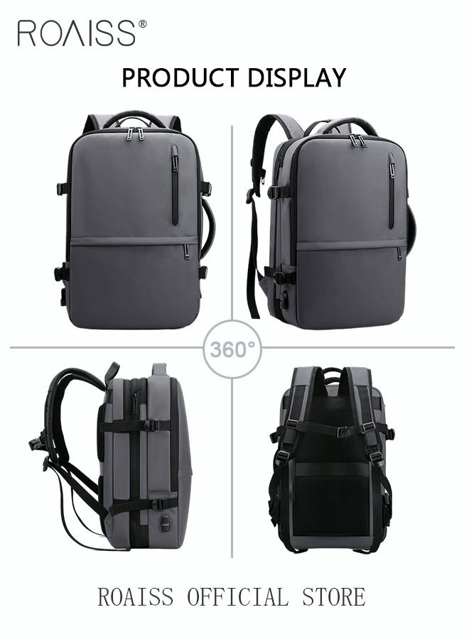 Large Travel Backpack Carry On Backpack Expandable Airline Airplane Approved Weekender Backpack Hiking Backpack Laptop Backpack with USB Charging Port Waterproof Backpack